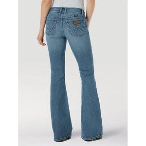 WRANGLER SZ 8 WOMENS RETRO MAE FLARE JEAN WESTERN HIPPIE COWGRIL RODEO